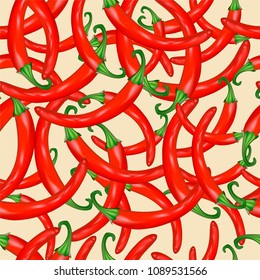 seamless background of red hot pepper
