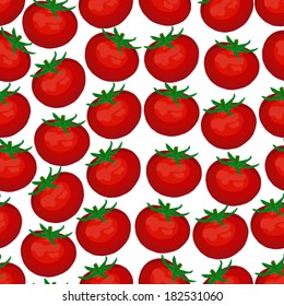 seamless background of red ripe tomatoes
