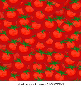 seamless background of red ripe tomatoes. vector 