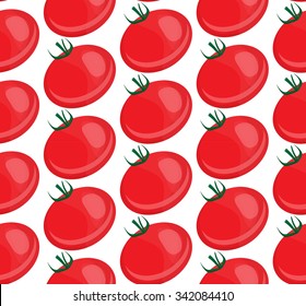 seamless background of red ripe tomatoes. vector