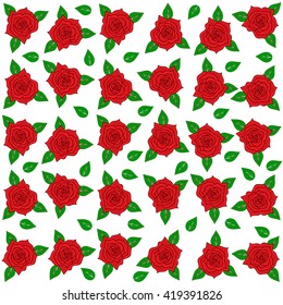 Seamless background with red roses