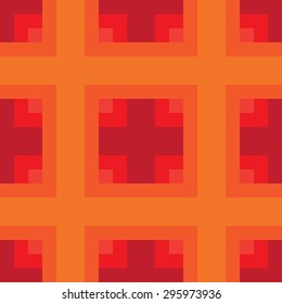 Seamless background with red squares