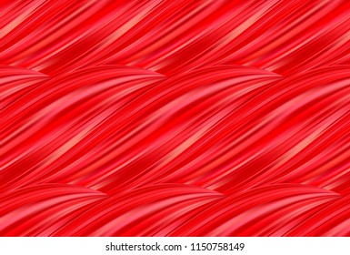 Seamless background of red tiles, realistic style. Flow from scales. Rope from liquid color wave vector illustration. Motion style tiles template for phone wallpaper or web design.