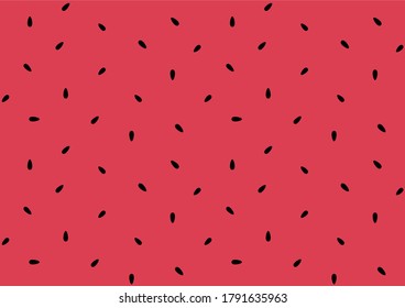 Seamless Background of Red Watermelon with Seeds