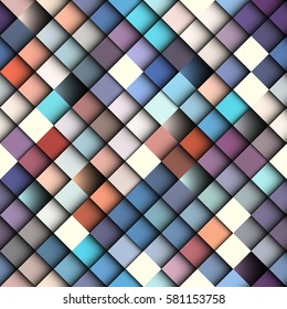 Seamless background. Relief geometric diagonal pattern in a lowpoly style.