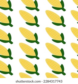 seamless background with repeat yellow corn, replete image design for fabric printing or wallpaper 