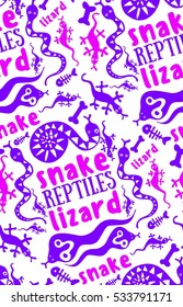seamless background with reptiles