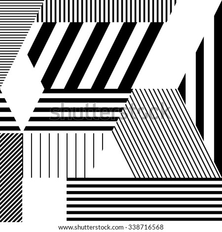 Seamless background in retro bauhaus style 4