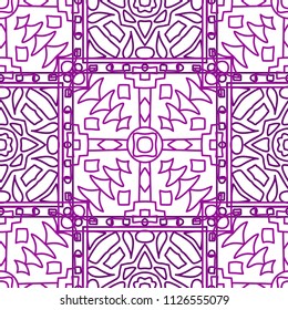 Seamless background.  Retro color background for fabric or paper. Abstract geometrical ethnic ornament with northern motifs. Vector texture.