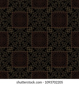 Seamless background.  Retro color vector pattern for wallpaper or cloth design. Abstract geometrical ethnic ornament with northern motifs. Vector texture.