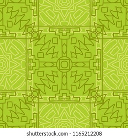 Seamless background.  Retro color vector pattern for paper or cover. Abstract geometrical ethnic ornament with northern motifs. Vector texture.