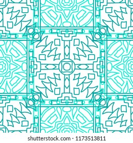 Seamless background.  Retro color vector pattern for paper or cover. Abstract geometrical ethnic ornament with northern motifs. Vector texture.