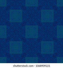 Seamless background.  Retro colorful vector background for paper or cover. Abstract geometrical ethnic ornament with northern motifs. Vector texture.