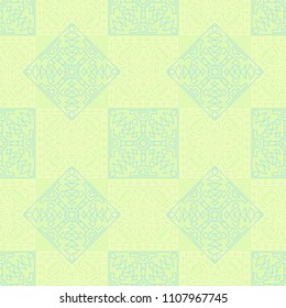 Seamless background.  Retro colorful vector background for fabric or paper. Abstract geometrical ethnic ornament with northern motifs. Vector texture.