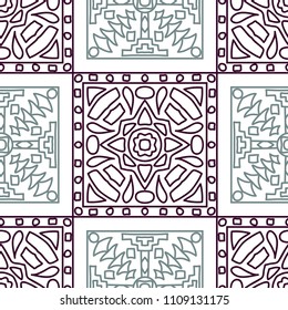 Seamless background.  Retro colorful vector background for wallpaper or cloth design. Abstract geometrical ethnic ornament with northern motifs. Vector texture.