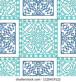 Seamless background.  Retro colorful vector background for wallpaper or cloth design. Abstract geometrical ethnic ornament with northern motifs. Vector texture.
