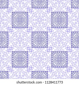 Seamless background.  Retro colorful vector background for fabric or paper. Abstract geometrical ethnic ornament with northern motifs. Vector texture.