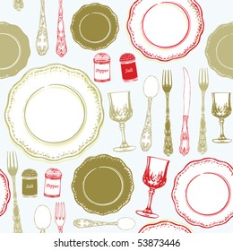   seamless background retro kitchen