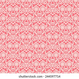 Seamless background with retro pattern. floral ornament