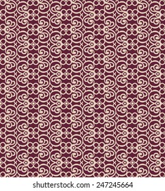 Seamless background with retro pattern. floral ornament