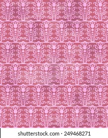 Seamless background with retro pattern. floral ornament