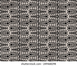 Seamless background with retro pattern. floral ornament