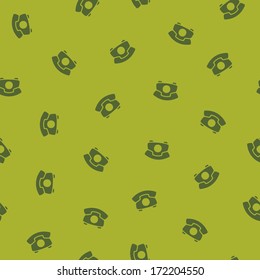 Seamless Background with retro phone