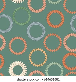 Seamless background with rings from springs