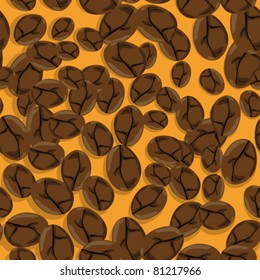 Seamless background with roasted coffee beans