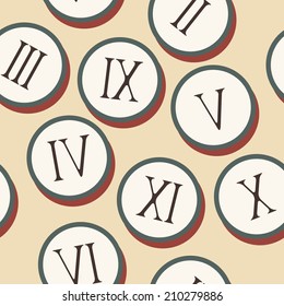 seamless background with Roman numerals