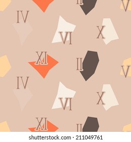 seamless background with Roman numerals