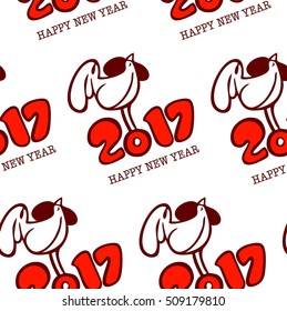 seamless background with a rooster, holiday wrap, cock
