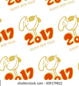 seamless background with a rooster, holiday wrap, cock