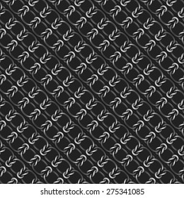 Seamless background from ropes and knotes. Vector illustration