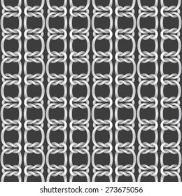 Seamless background from ropes and knots. Vector illustration