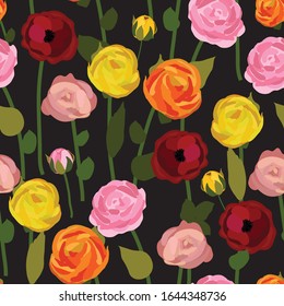 seamless background with rose, vector design
