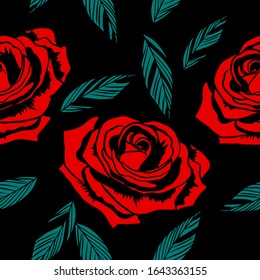 The seamless background of the rose. Vector illustration
