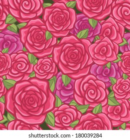 Seamless background with roses