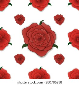 Seamless background with roses.