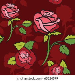 seamless background with roses