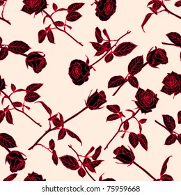 Seamless  background with roses. Could be used as seamless wallpaper, textile, wrapping paper or background