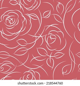 seamless background with roses design
