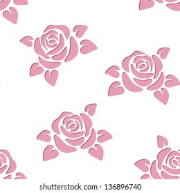 Seamless background with roses. Vector illustration.