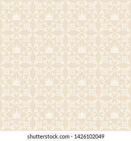 Seamless background royal style pattern for your design, vector image