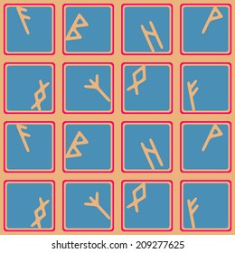 seamless background with runes