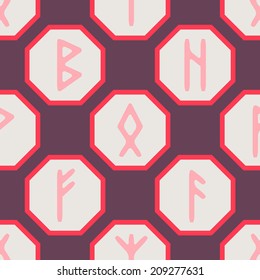 seamless background with runes