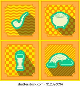 Seamless background with saint patricks day icons for your design
