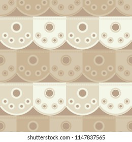 Seamless background with satin stitch embroidery. Traditional ornament. Rustic pattern. Textile rapport.