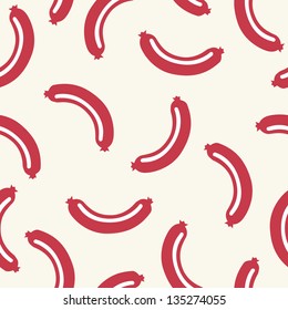 Seamless Background Of Sausages