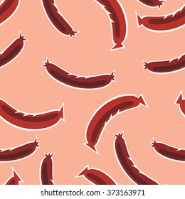 Seamless Background Of Sausages